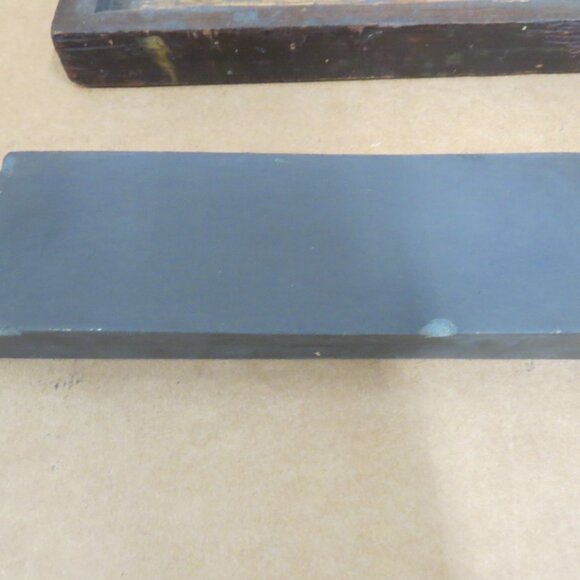 Vintage Razor Knife Sharpening Stone Hone Oilstone Oil Tool Wood Fitted Box - Picture 4 of 10